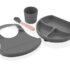 Set diversificare din silicon BabyJem Gri, 4 piese