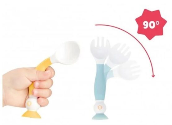 Set lingurita si furculita Badabulle flexibile