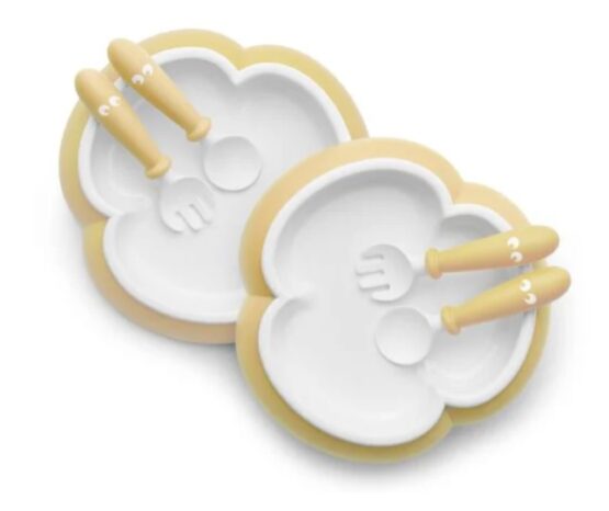 2 Seturi pentru hranire BabyBjorn Powder Yellow (074066A)