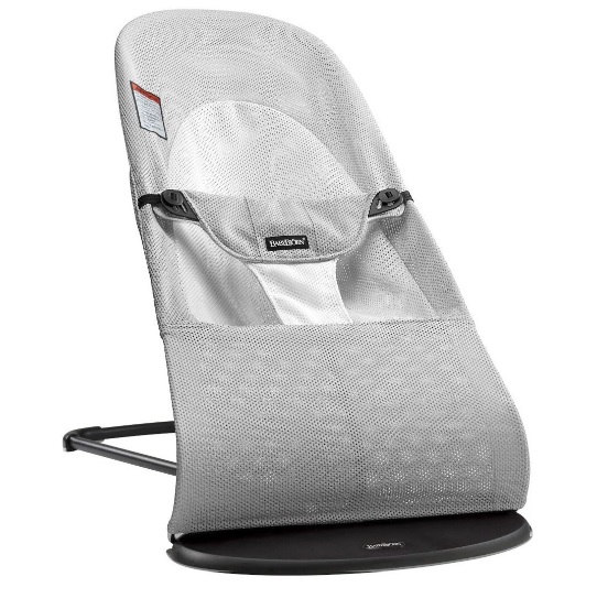 Balansoar BabyBjorn Balance Silver White, Mesh (005029A)