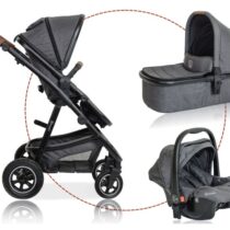 Carucior-3-in-1-BabyGo-Simplex-Grey-Melange