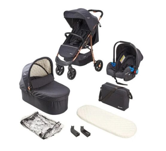 Коляска 3 в 1 BabyGo Style Black-Rose (BGO-6321)