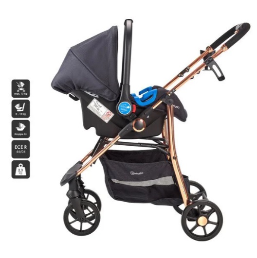 Carucior-3-in-1-BabyGo-Style-Black-Rose