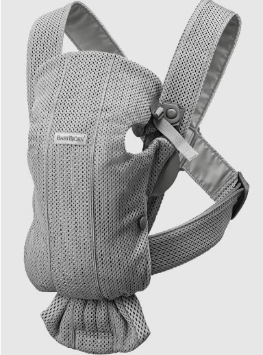 Анатомический мультифункциональный рюкзак-кенгуру BabyBjorn Mini Grey, 3D Mesh (21018E1)