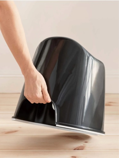 Olita cu protectie spate BabyBjorn Potty Chair Black/White