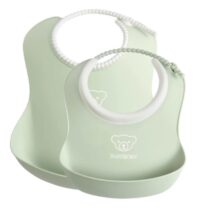 Set-2-bavete-BabyBjorn-Baby-Feeding-Set-Powder-Green