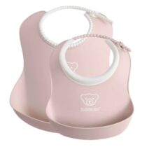 Set-2-bavete-BabyBjorn-Baby-Feeding-Set-Powder-Pink