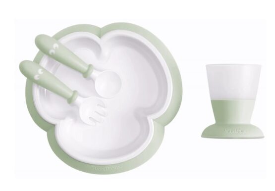 Set pentru hranire BabyBjorn Powder Green (078161A)