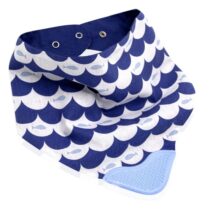 Baveta tip bandana cu jucarie dentitie BabyJem Albastra