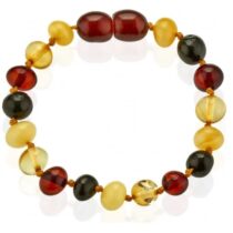 Bratara din chihlimbar pentru bebelusi BabyJem Multicolor