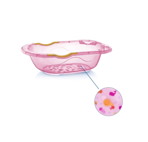 Cadita cu scurgere transparenta BabyJem Roz