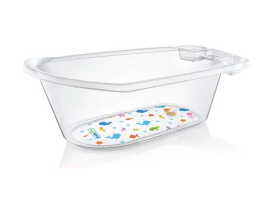 Прозрачная ванночка для малышей BabyJem White (001)