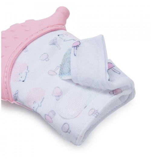 Manusa bebelusi pentru dentitie BabyJem Scratch Gloves Roz