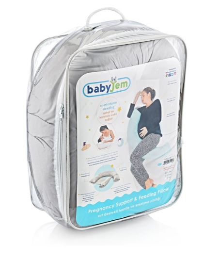 Perna pentru gravide si alaptare multifunctionala BabyJem Gri