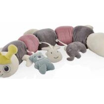 Protectie laterala multifunctionala BabyJem Omida Roz cu jucarii din plus