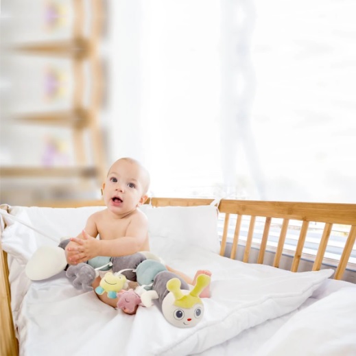 Protectie laterala multifunctionala BabyJem Omida cu jucarii din plus