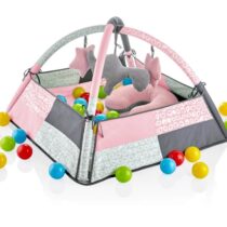 Salteluta de activitati cu bile BabyJem Roz