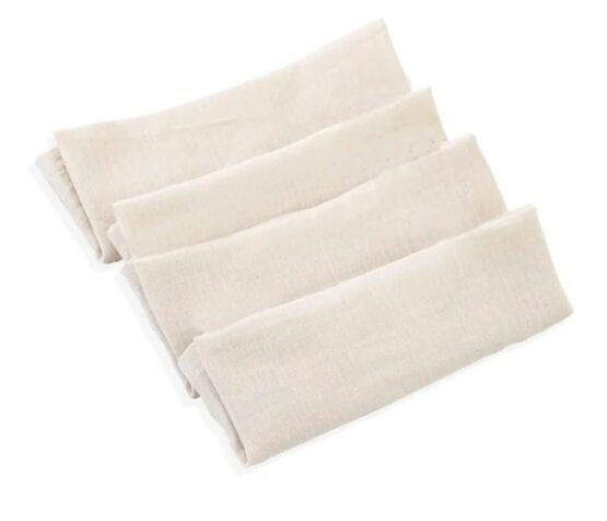 Набор из 4 муслиновых полотенец BabyJem Ecru, 25×25 см (802)