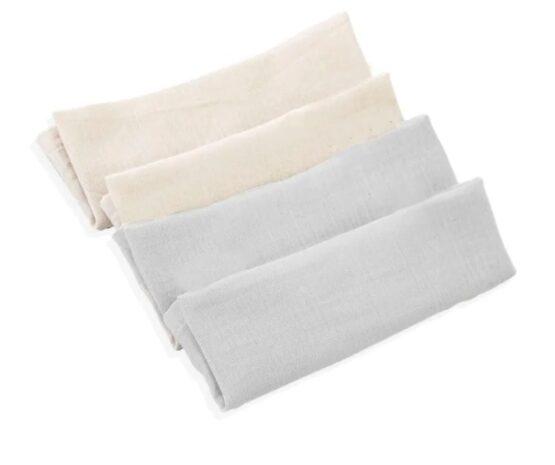 Набор из 4 муслиновых полотенец BabyJem Grey, 25×25 см (802)