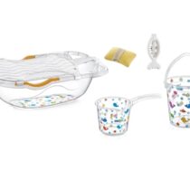 Set de baie BabyJem Alb cu 6 piese