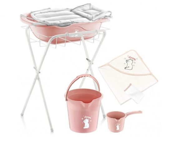 Полный набор для ванной из 6 предметов BabyJem Pink (574)
