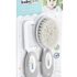 Set perie si pieptene BabyJem Natural Gri