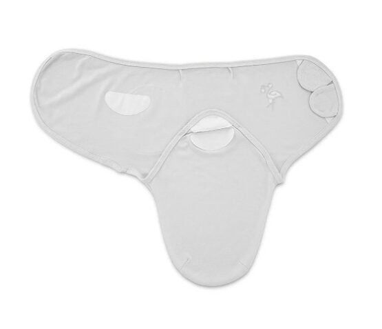 Sistem de infasare din bumbac BabyJem Swaddle Gri, 0-3 luni