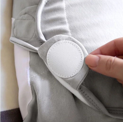 Sistem de infasare din bumbac BabyJem Swaddle Gri, 0-3 luni