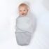 Sistem de infasare din bumbac BabyJem Swaddle Gri, 0-3 luni