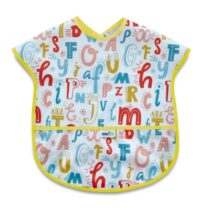 Baveta cu buzunar BabyJem Alfabet, 28x41 cm