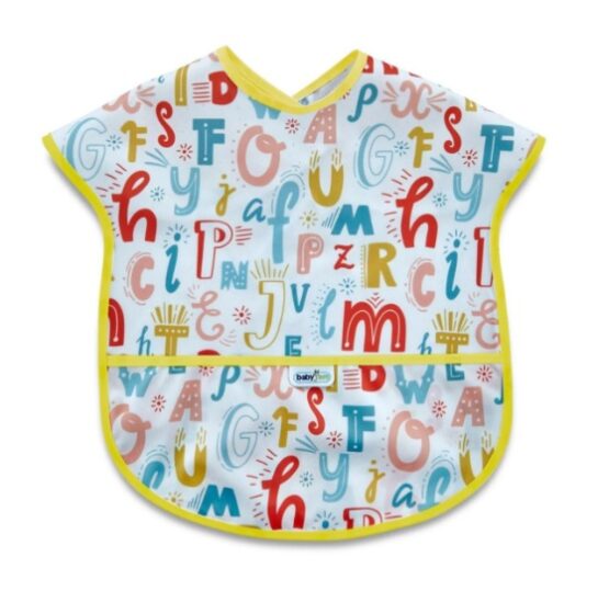 Baveta cu buzunar BabyJem Alfabet, 28×41 cm (788)