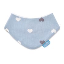 Baveta cu doua fete tip esarfa BabyJem Albastra