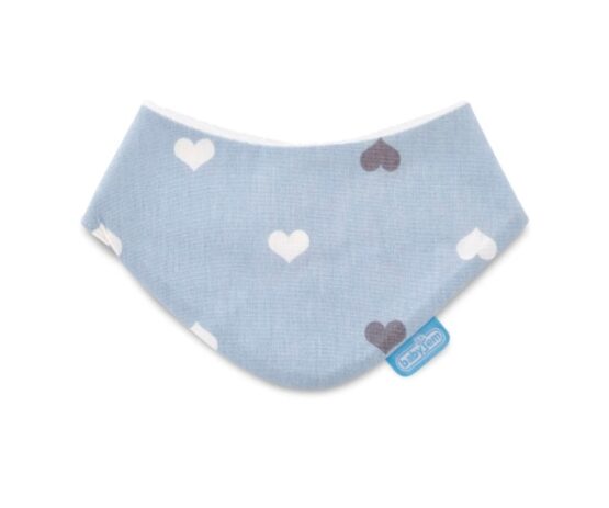 Baveta cu doua fete tip esarfa BabyJem Albastra (515)