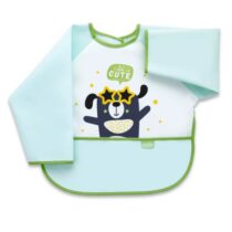 Baveta cu maneci si buzunar BabyJem Polly Bib Verde