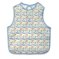 Baveta pentru copii fara maneci BabyJem Albastra, 32x37 cm