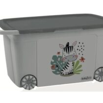 Cutie depozitare jucarii BabyJem Gri 40x43 cm