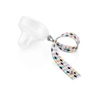 Cutiuta pentru suzeta cu lantisor BabyJem Alba