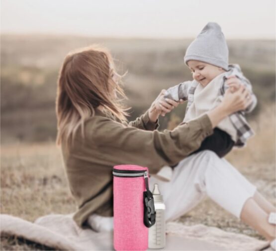 Husa termoizolanta pentru biberon BabyJem Roz