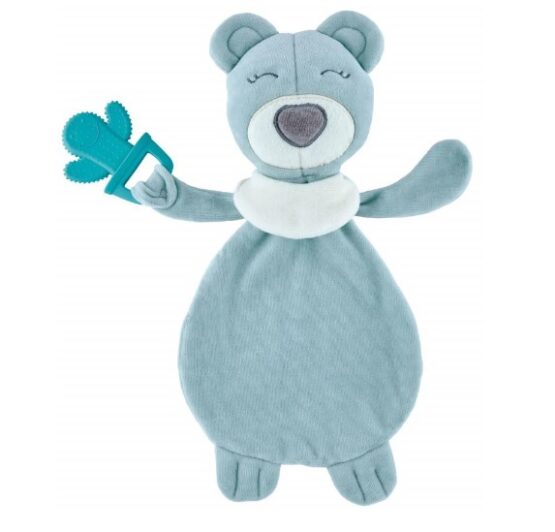 Jucarie de plus cu inel gingival BabyJem Sleeping Friend Albastra (680)