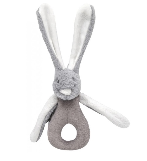 Jucarie zornaitoare din plus BabyJem Iepuras Gri (3+ luni)