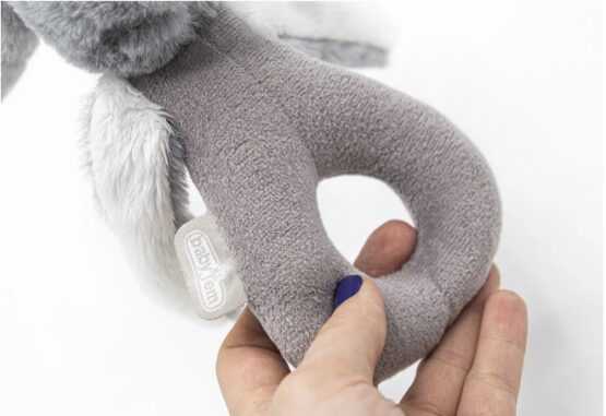 Jucarie zornaitoare din plus BabyJem Iepuras Stone (3+ luni)