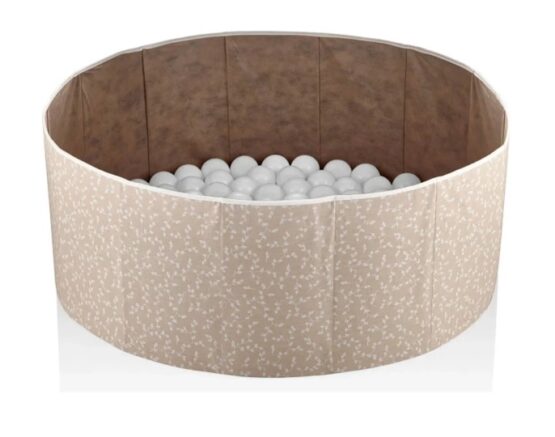 Piscina uscata cu bile BabyJem Roz, 30x83 cm, 100 bile