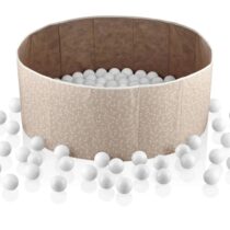 Piscina uscata cu bile BabyJem Roz, 30x83 cm, 100 bile