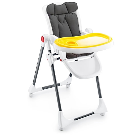 Saltea cu doua fete pentru carucior si scaun de masa BabyJem Dots Gri