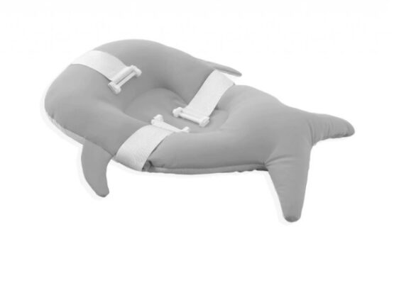 Salteluta suport pentru baita BabyJem Balena Gri, 35x50 cm