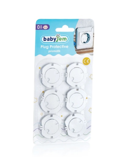 Set 6 protectii pentru priza BabyJem cu adeziv (123)
