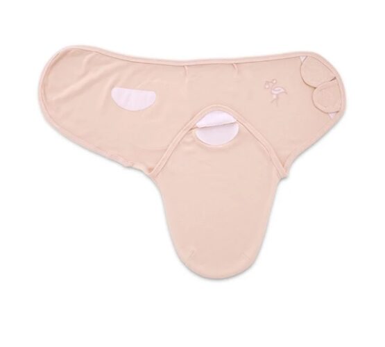 Sistem de infasare din bumbac BabyJem Swaddle Roz, 0-3 luni