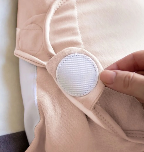 Sistem de infasare din bumbac BabyJem Swaddle Roz, 0-3 luni