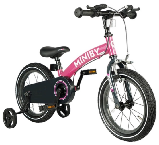 Bicicletă copii Qplay Miniby 3in1 14 Rose 00716234