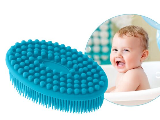 Burete de baie siliconat oval Roxy Kids, Albastru (RSB-003)